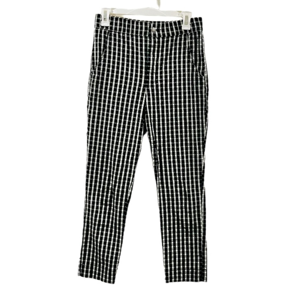 Hollister Black and White Gingham Plaid Pants Size Small